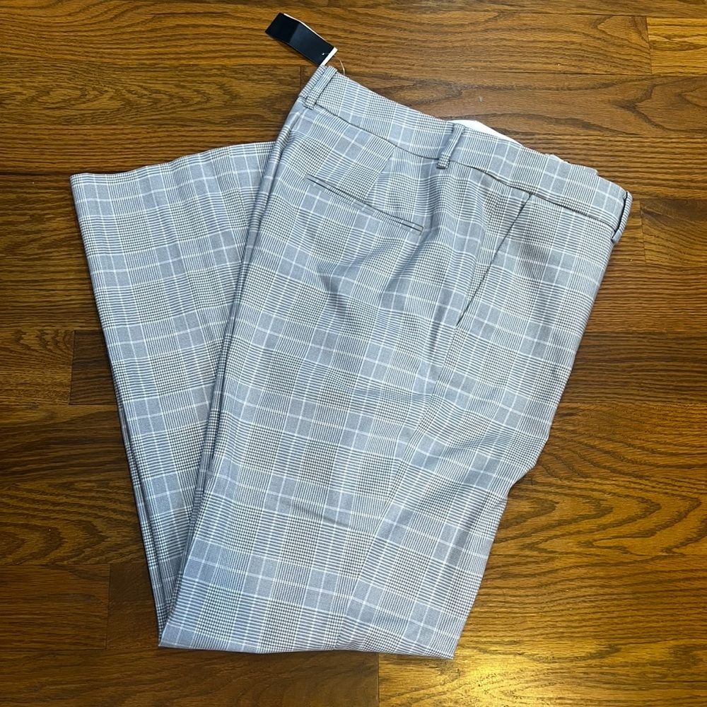 Ann Taylor Beige Plaid Trousers - Picture 3 of 4